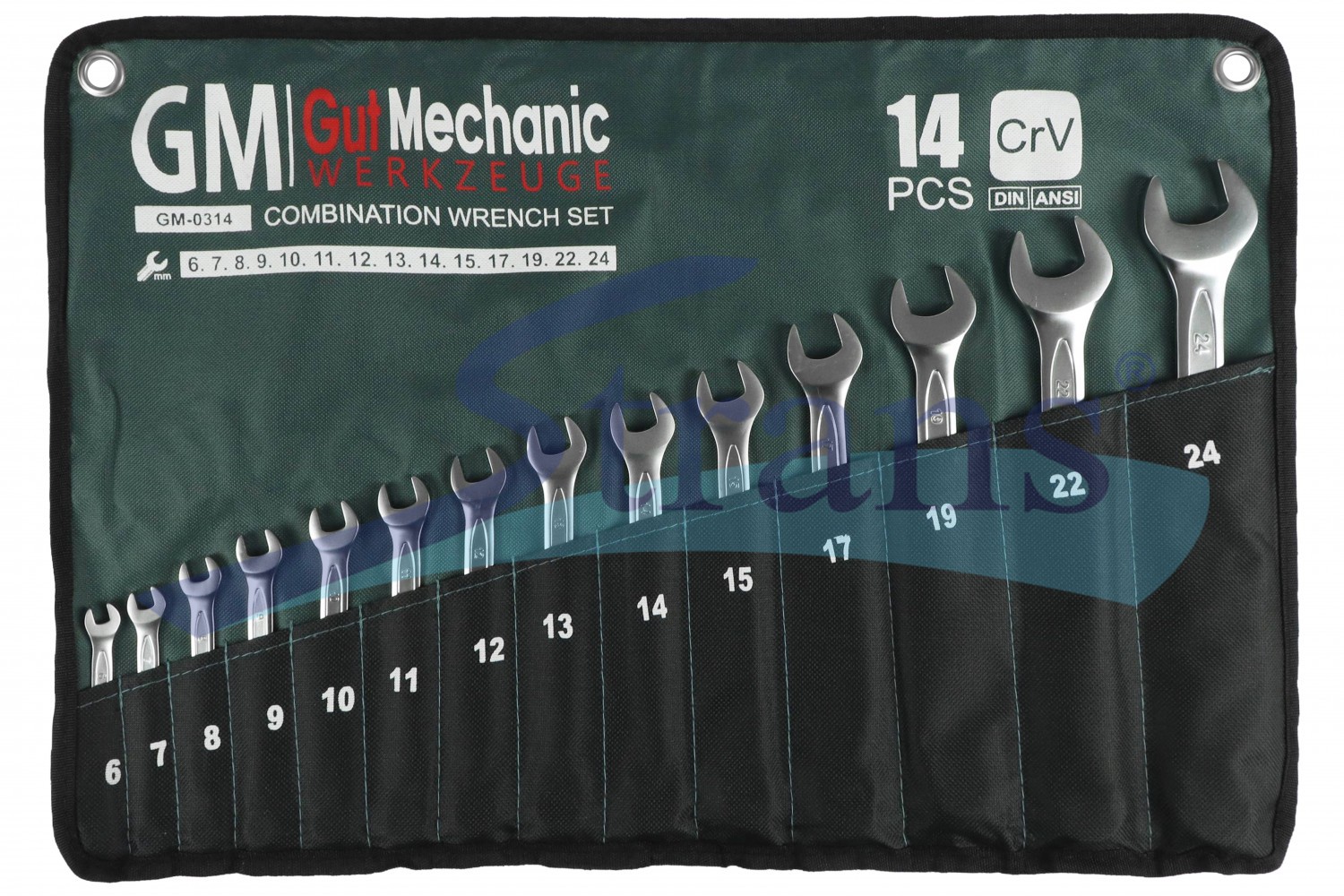 Набір Ключів Рожково-Накидних В Плахті Gut Mechanic 14 Шт 6-24Mm